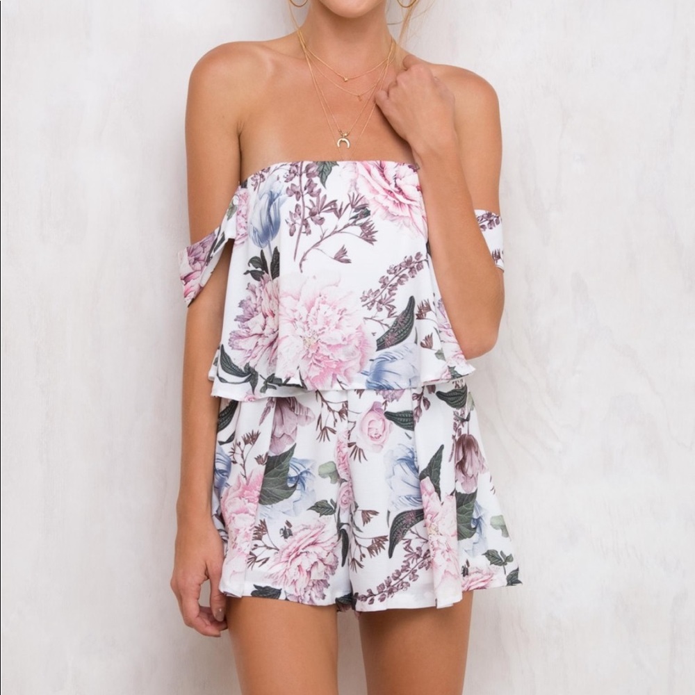 Princess Polly Leena Floral Playsuit